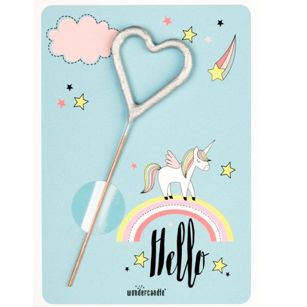 Mini Postal com Sparkler Hello Unicorn Mini Postal com Sparkler Hello Unicorn