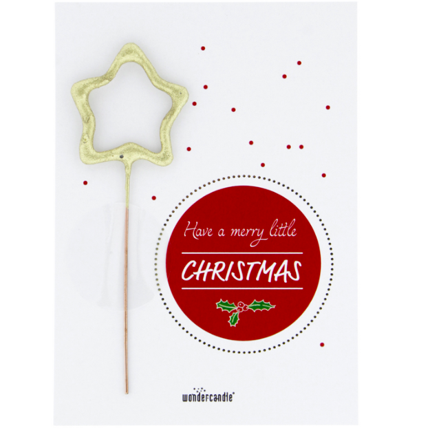 Mini Postal com Sparkler Natal