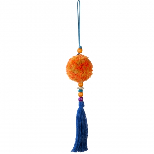 Tassel Boho Pompom Laranja