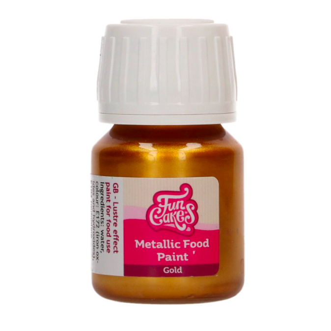 Tinta Comestível Metalizada Dourado 30ml