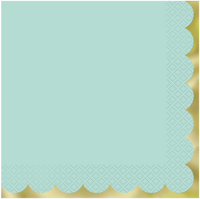 Guardanapos Azul Claro com Dourado