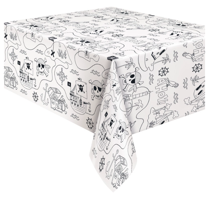 Toalha de Mesa para Colorir Piratas Toalha de Mesa para Colorir Piratas