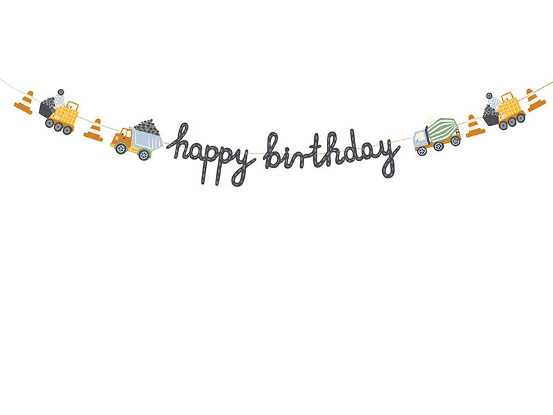 Faixa Happy Birthday Construção