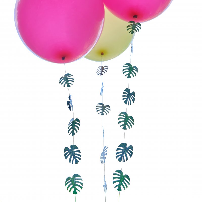 5 Fios para Balão Folhas Tropicais