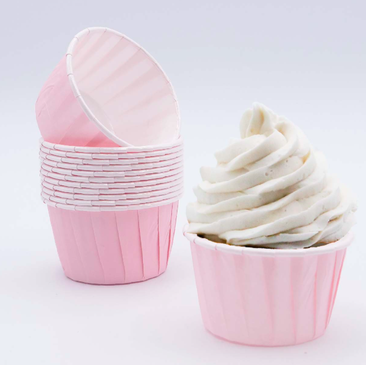 24 Cápsulas para Cupcake Rosa Bebé