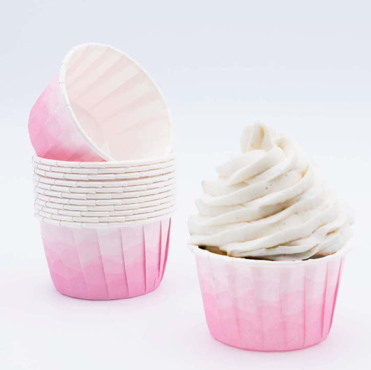 24 Cápsulas para Cupcake Marmoreado Rosa