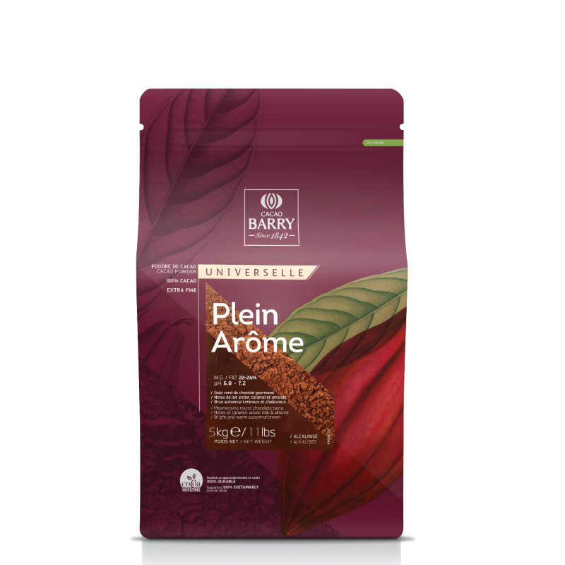 Cacao Barry 100% Cacau Em Pó Plein Arôme - 5Kg