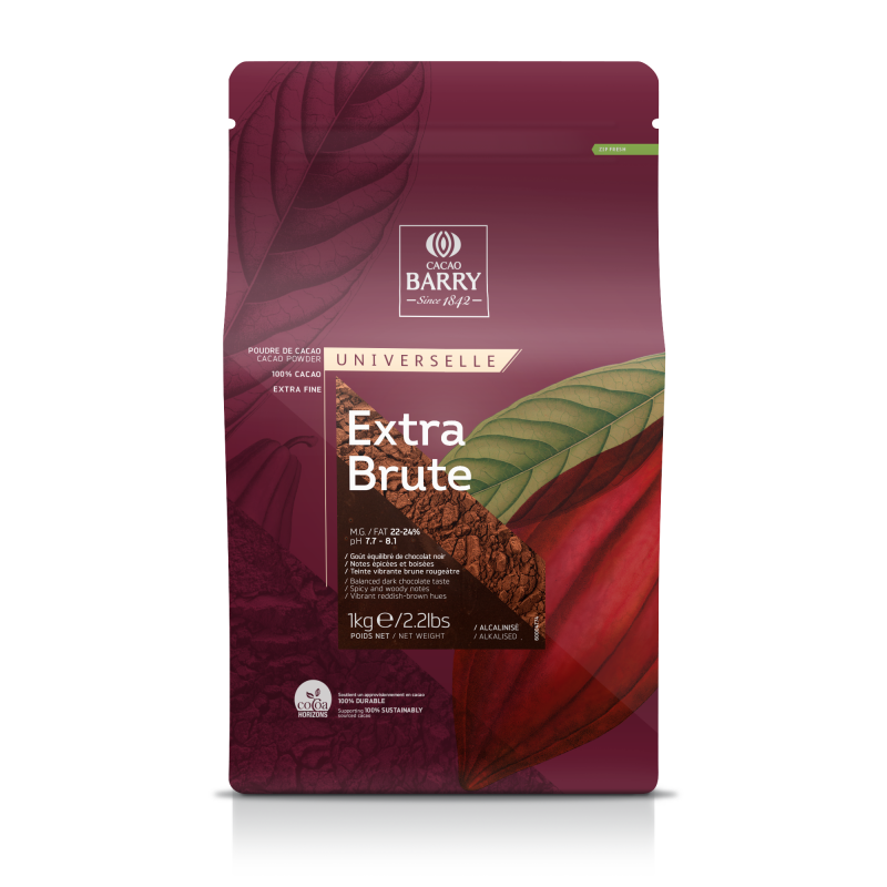 Cacao Barry 100% Cacau Em Pó Extra Brute - 1Kg Cacao Barry 100% Cacau Em Pó Extra Brute - 1Kg