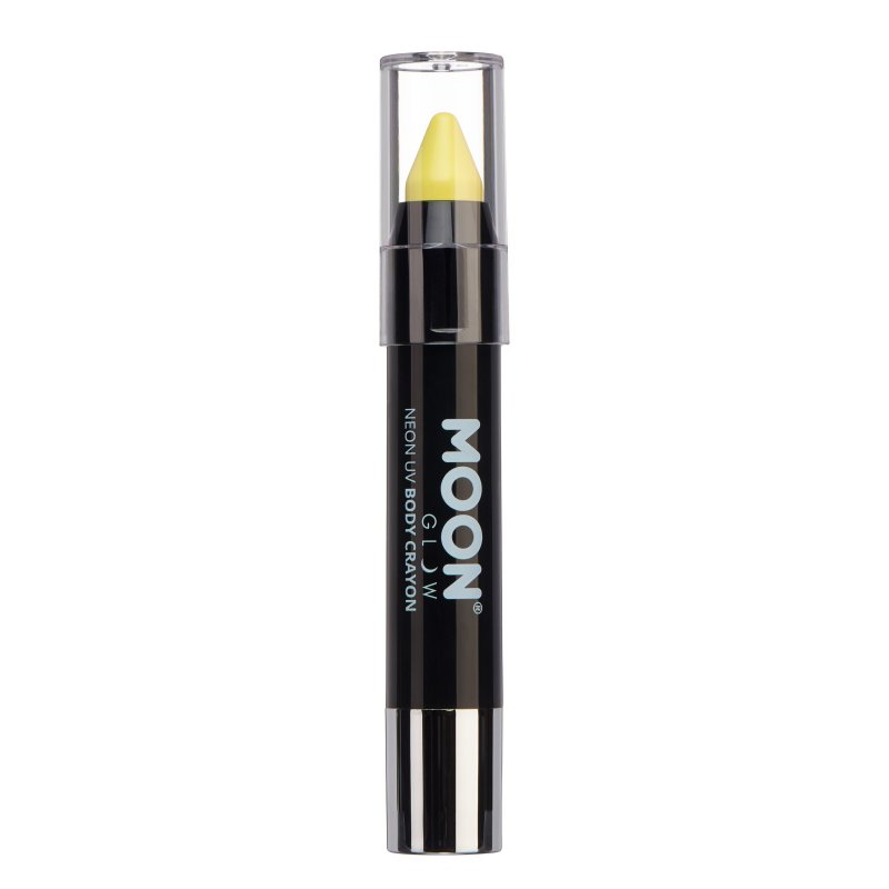 Lápis Neon UV Cara e Corpo Branco - Amarelo Pastel