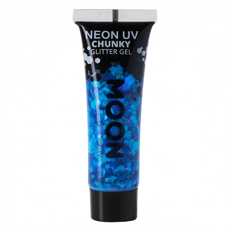 Gel de Glitter Chunky Neon UV - Azul