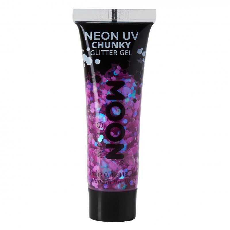 Gel de Glitter Chunky Neon UV - Roxo