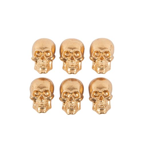 6 Autocolantes Caveira Dourada