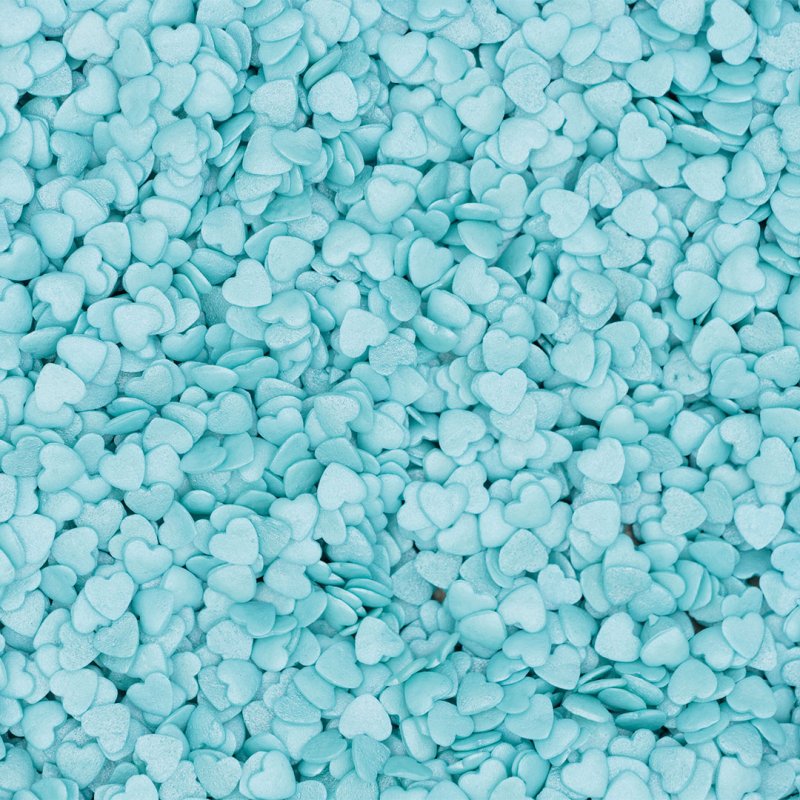 Sprinkles a Granel - Corações Médios Azul Claro - 50g