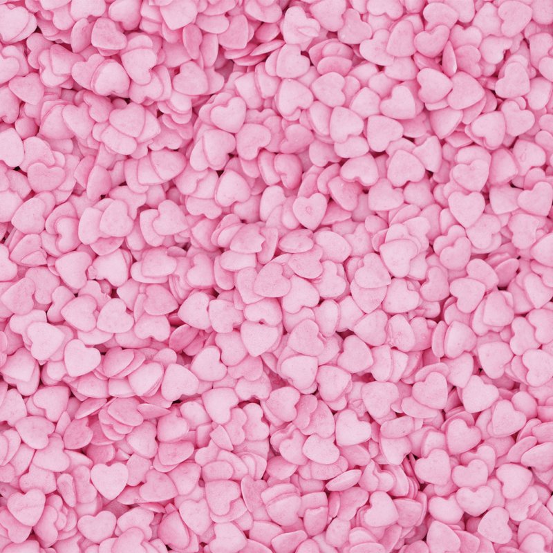 Sprinkles a Granel - Corações Médios Rosa Claro - 50g