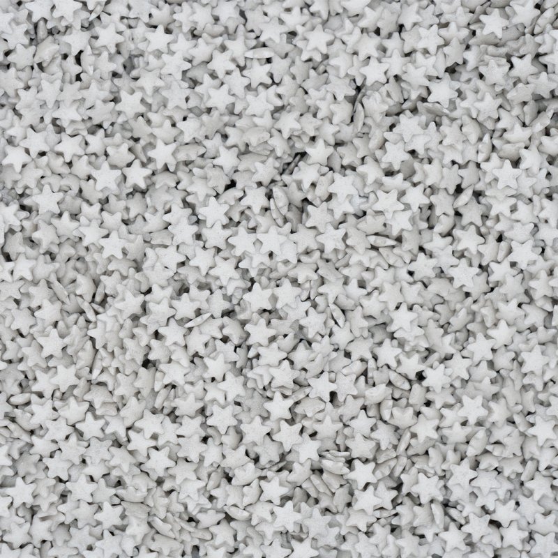 Sprinkles a Granel - Estrelas Médias Prata - 50g