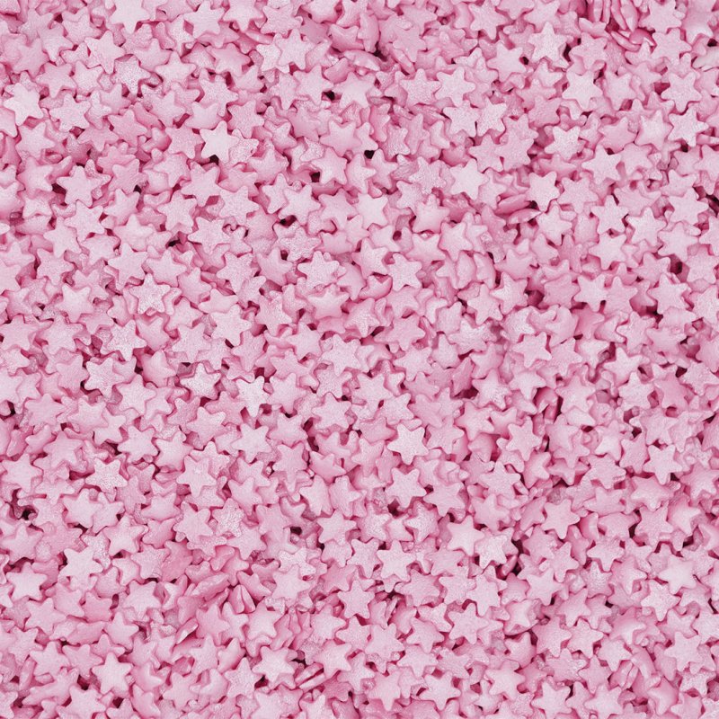 Sprinkles a Granel - Estrelas Médias Rosa Claro - 50g