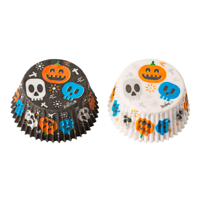 36 Formas para Cupcake Caveiras Halloween