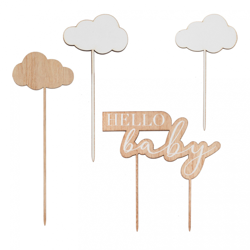 Topo de Bolo Madeira Hello Baby Topo de Bolo Madeira Hello Baby