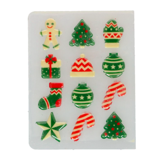 12 Decorações de Chocolate Natal