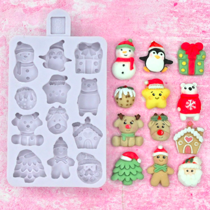 Molde de Silicone Figuras de Natal