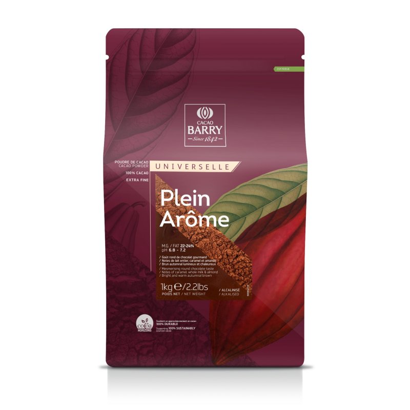 Cacao Barry 100% Cacau em Pó Plein Arôme - 1Kg Cacao Barry 100% Cacau em Pó Plein Arôme - 1Kg