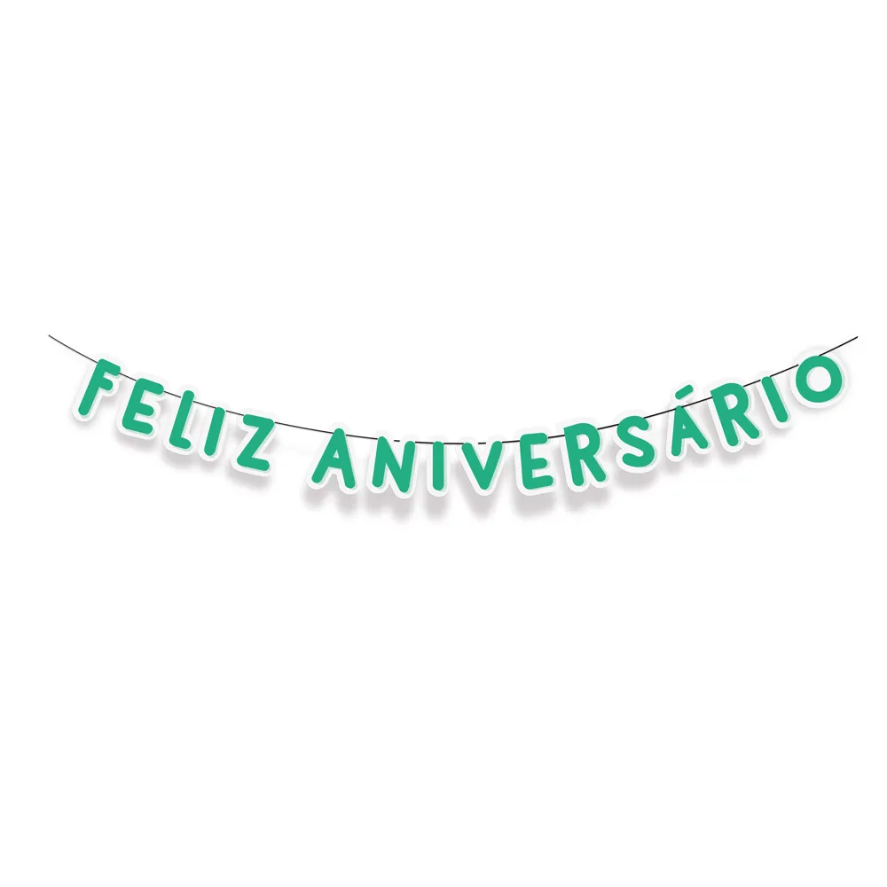 Faixa Feliz Aniversário Verde