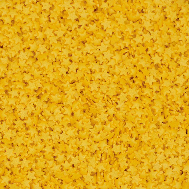 Sprinkles a Granel - Estrelas Médias Amarelo - 50g