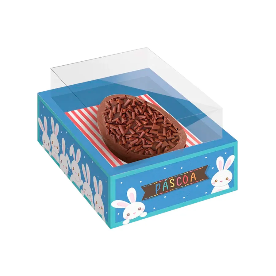 6 Caixas Moldura para Meio Ovo de 250g