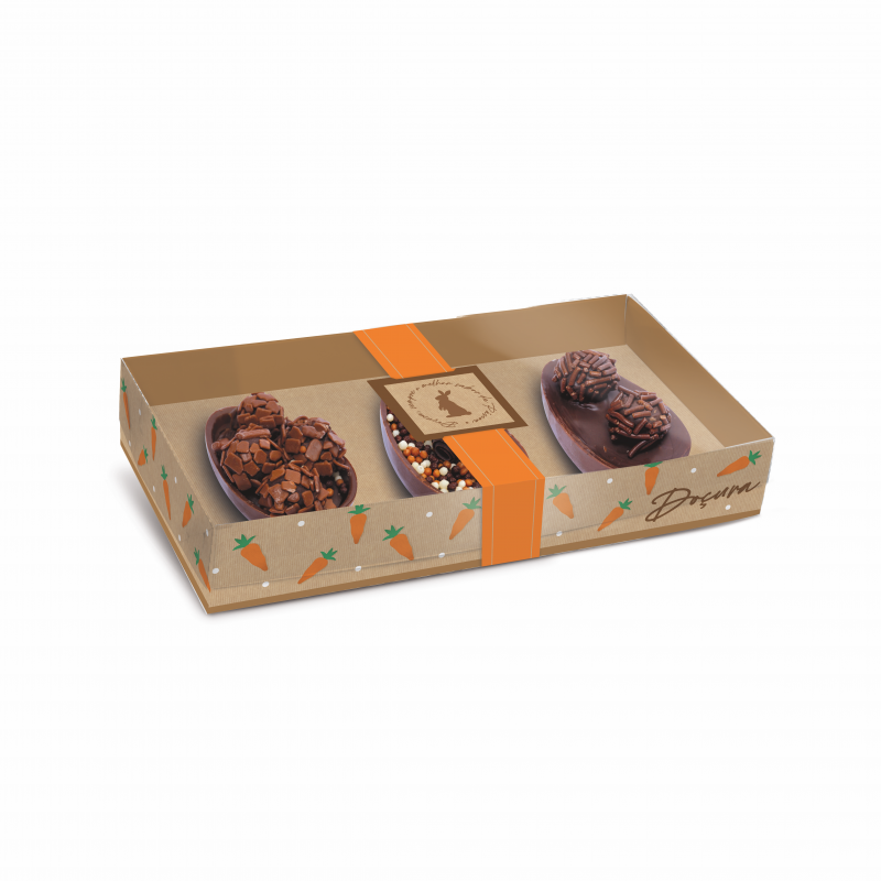6 Caixas para 3 Meios Ovos de 50g