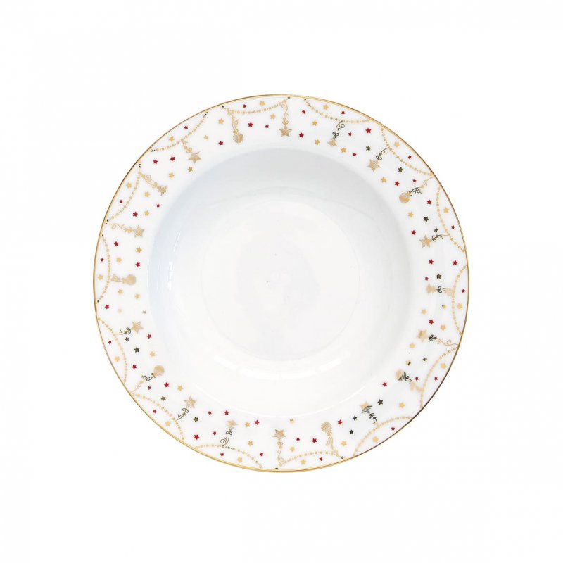 Prato de Sopa Porcelana Christmas Lights