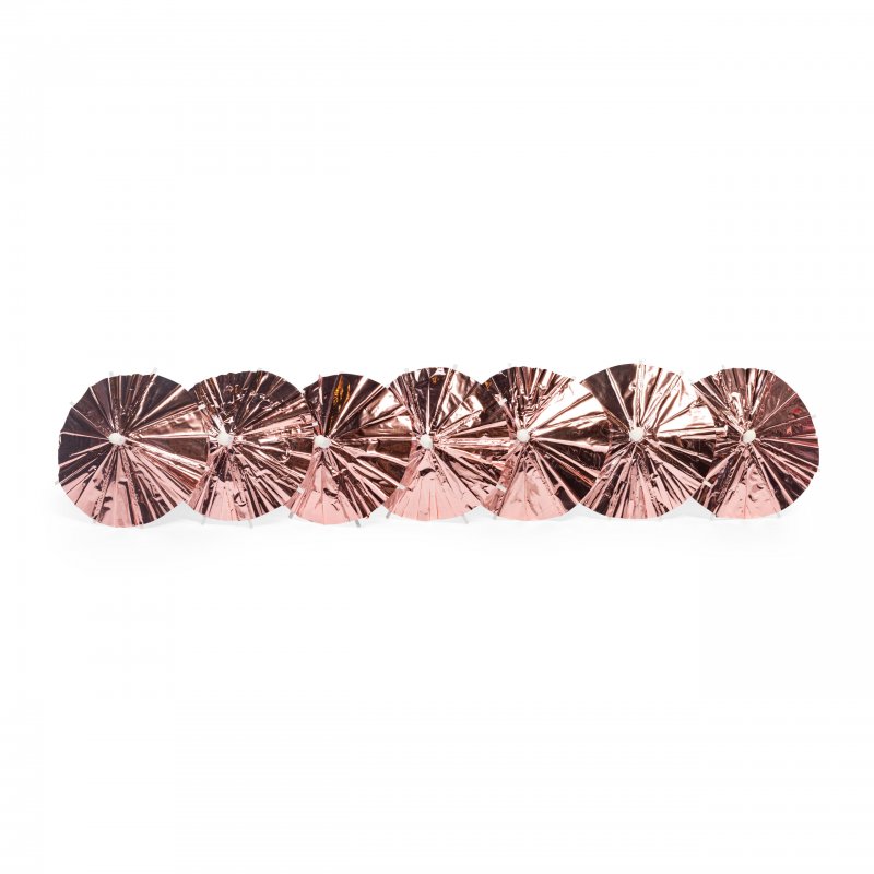 10 Sombrinhas para Bebidas Rose Gold