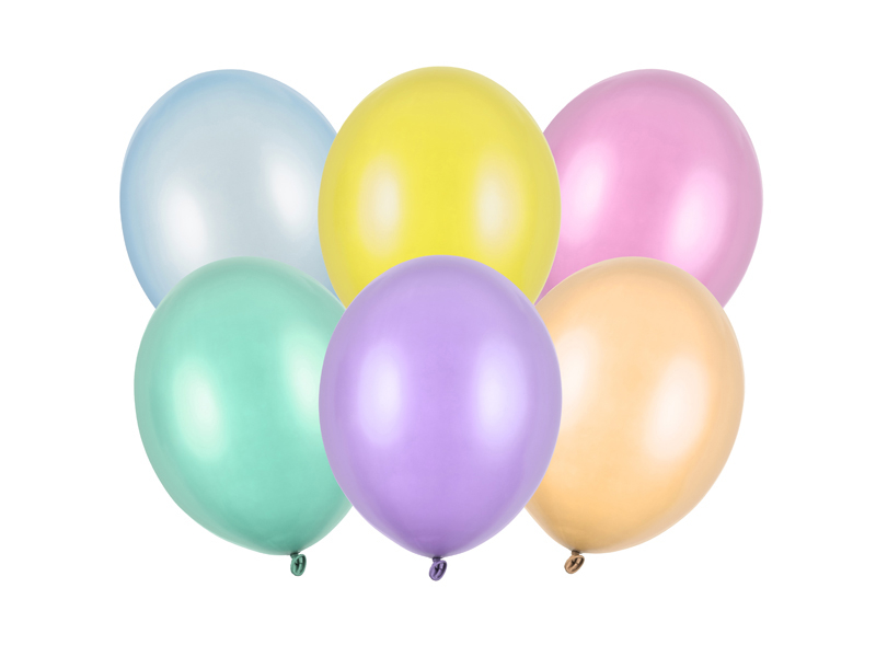 100 Balões Sortidos Pastel Pérola