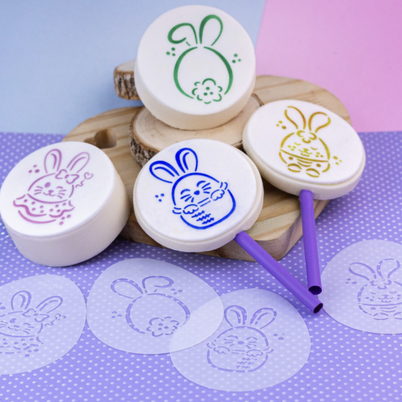 Mini Stencils Coelhinhos Divertidos Mini Stencils Coelhinhos Divertidos