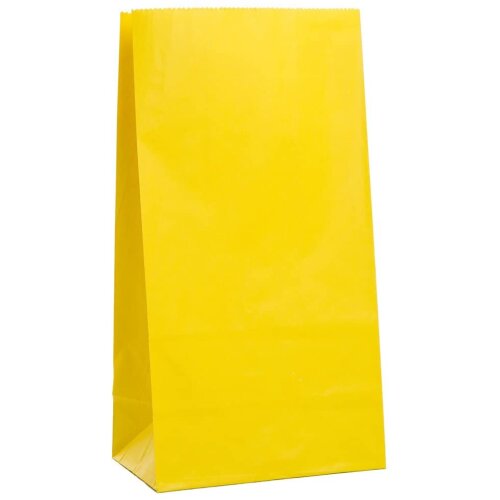 12 Sacos De Papel Amarelo