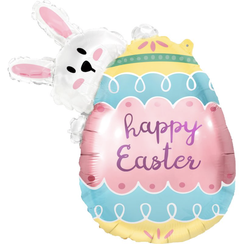 Balão Ovo com Coelho Happy Easter Balão Ovo com Coelho Happy Easter