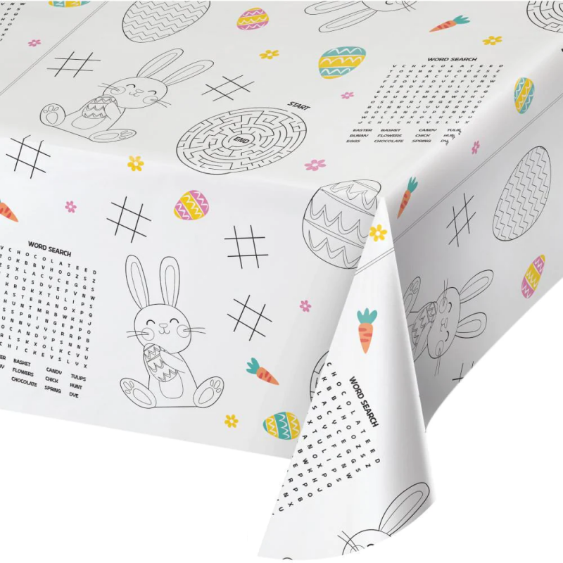 Toalha de Mesa para Colorir Páscoa Toalha de Mesa para Colorir Páscoa