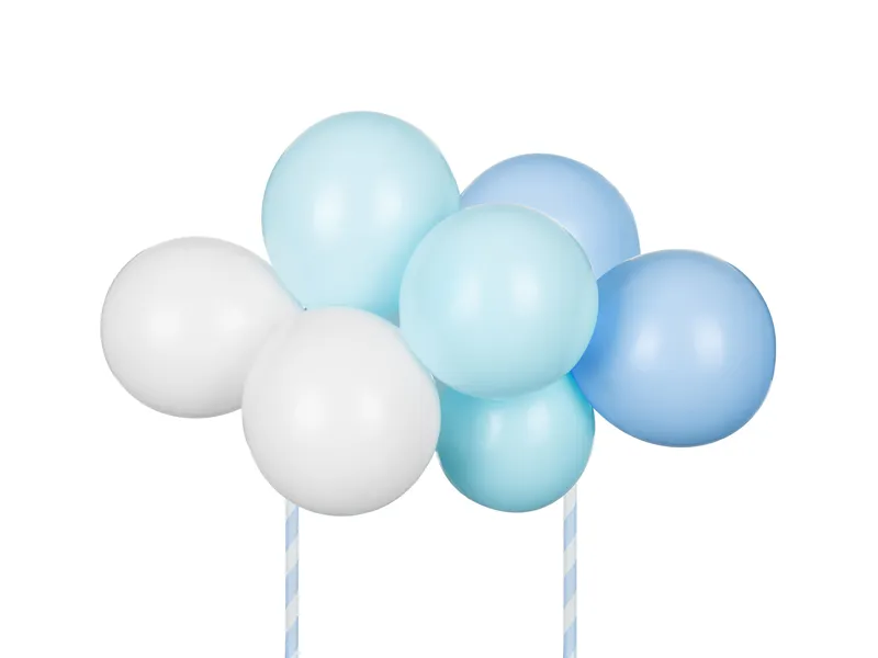 Kit Topo de Bolo Balões Azul