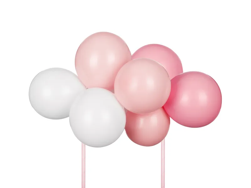 Kit Topo de Bolo Balões Rosa