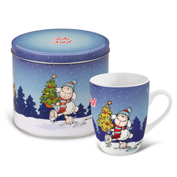 NICI Caneca e Lata - Feliz Natal com Árvore