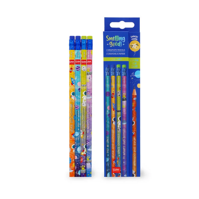 4 Lápis de Carvão HB Perfumados - Espaço