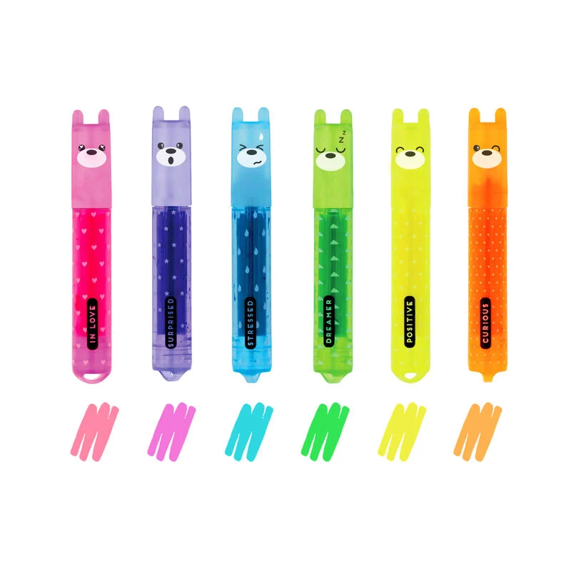 6 Mini Marcadores - Teddy's Mood