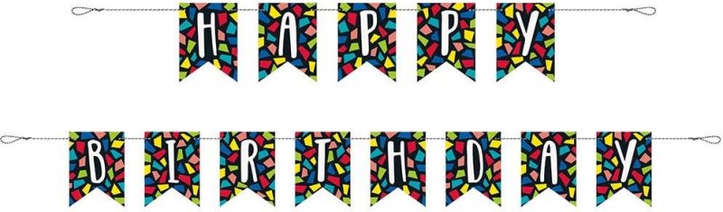 Faixa Happy Birthday Colorida