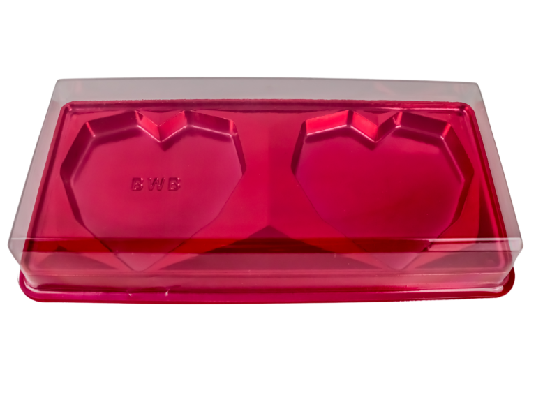 10 Caixas para 2 Corações Lapidados 200g - Vermelho 10 Caixas para 2 Corações Lapidados 200g - Vermelho