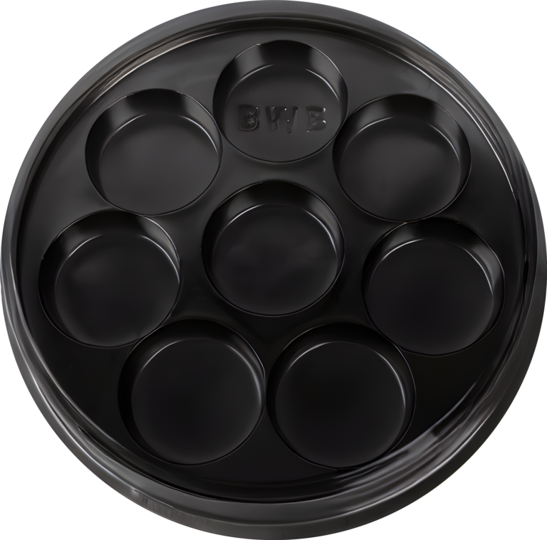 10 Caixas Redondas para 8 Bombons - Preto 10 Caixas Redondas para 8 Bombons - Preto
