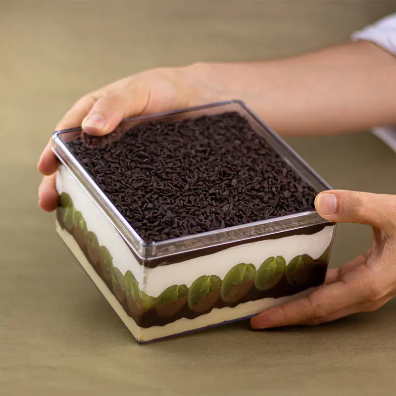 Cake Box Cristal Quadrada com Tampa - 1,5L