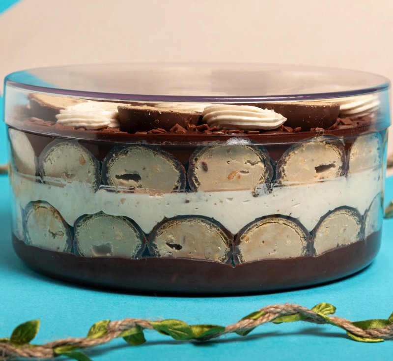 Cake Box Cristal Redonda com Tampa - 1,5L