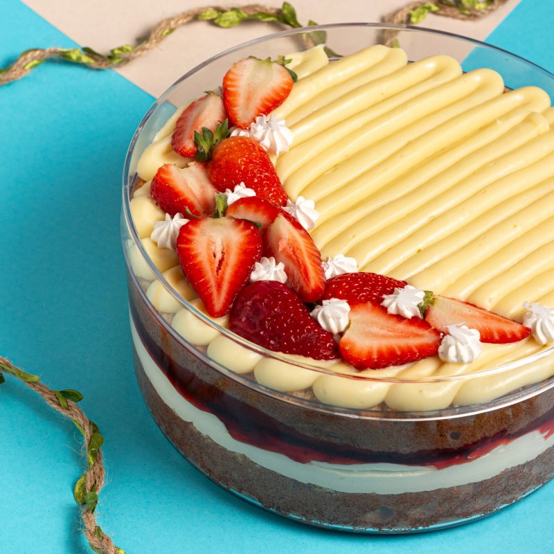 Cake Box Cristal Redonda com Tampa - 2L