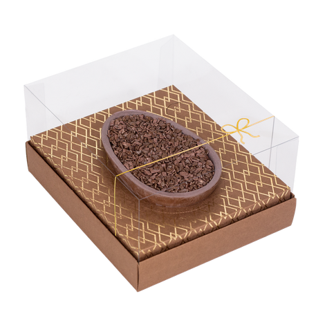 Caixa Ovo de Colher Ajustável 250/350g Bronze - Páscoa Clássica - 5 unidades