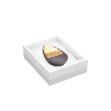 Caixa Ovo de Colher com Moldura Ajustável 150/250g Branco - Páscoa Essencial - 5 unidades Caixa Ovo de Colher com Moldura Ajustável 150/250g Branco - Páscoa Essencial - 5 unidades