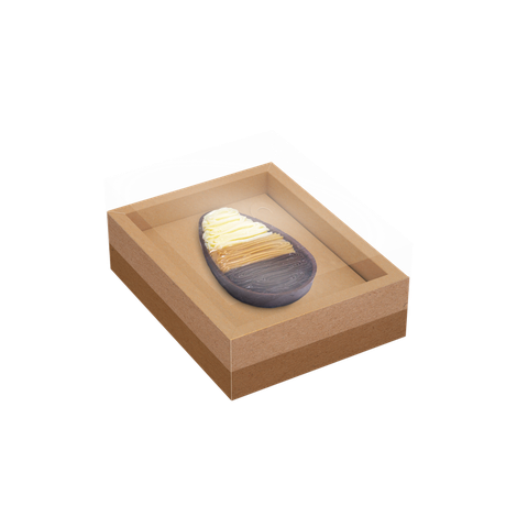Caixa Ovo de Colher com Moldura Ajustável 150/250g Kraft - Páscoa Essencial - 5 unidades Caixa Ovo de Colher com Moldura Ajustável 150/250g Kraft - Páscoa Essencial - 5 unidades